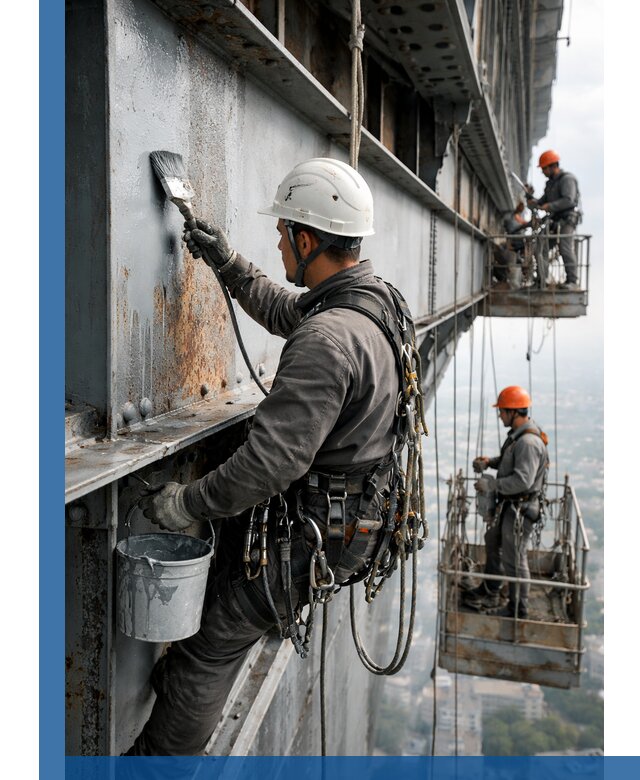 Покраска металлоконструкций на высоте в Дивногорске профессионально