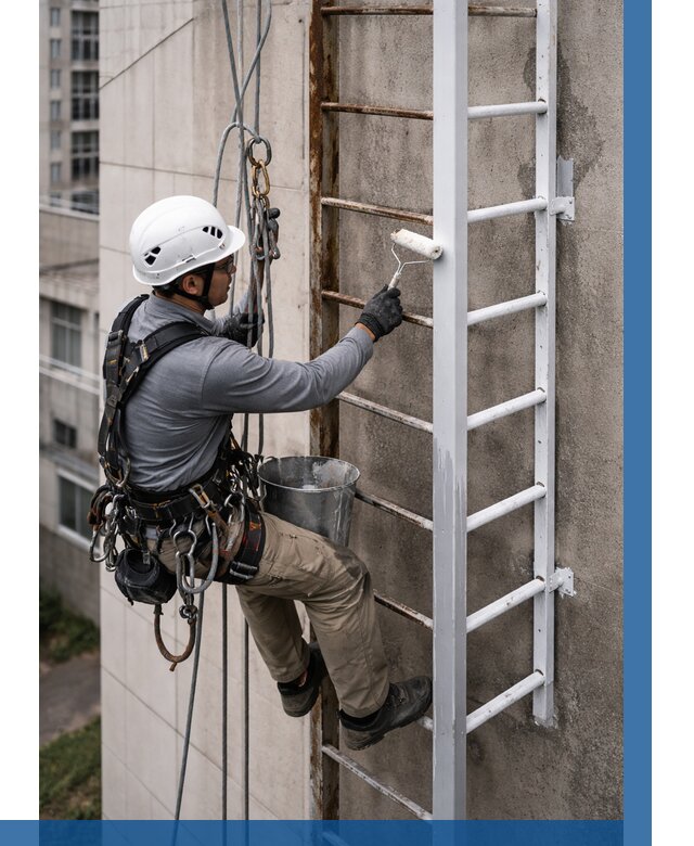 Покраска пожарных лестниц в Дивногорске от 4550 р. | ВЫСОТНИК-Двн