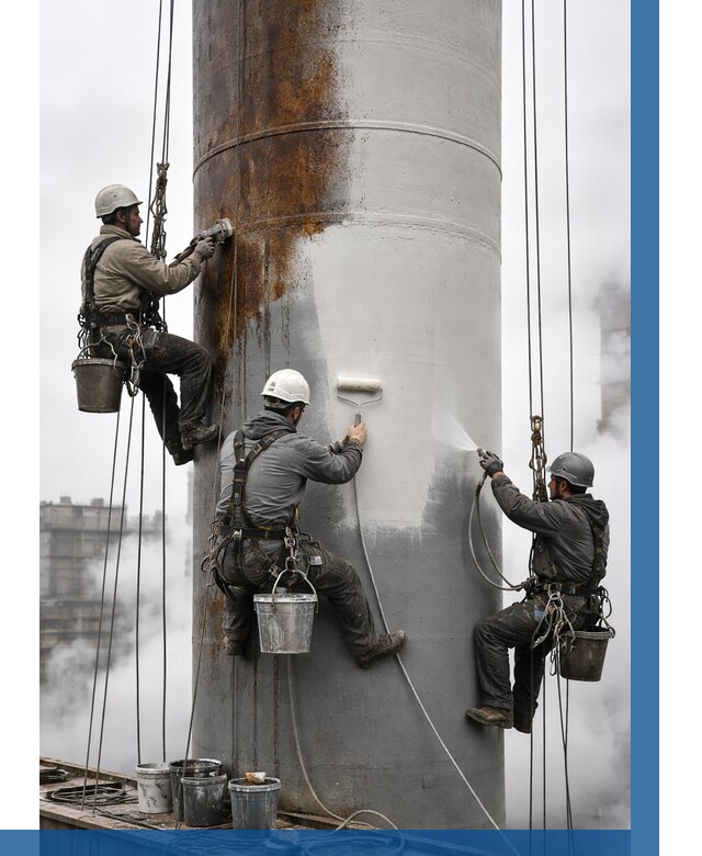 Покраска дымовых труб в Дивногорске от 8594 р. | ВЫСОТНИК-Двн