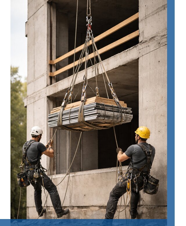 Подъем материала на этаж веревками в Дивногорске от 1517 р. | ВЫСОТНИК-Двн