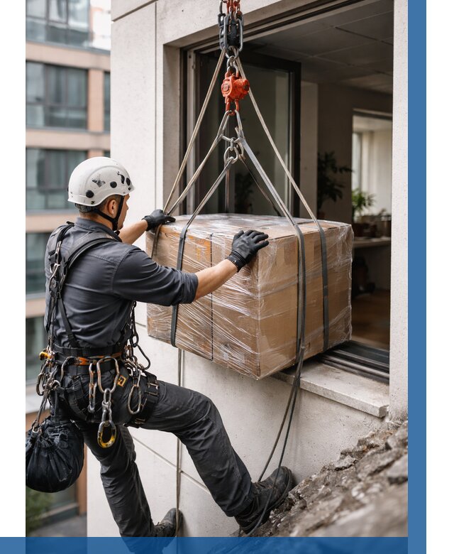 Подъем груза через окно в Дивногорске от 4550 р. | ВЫСОТНИК-Двн