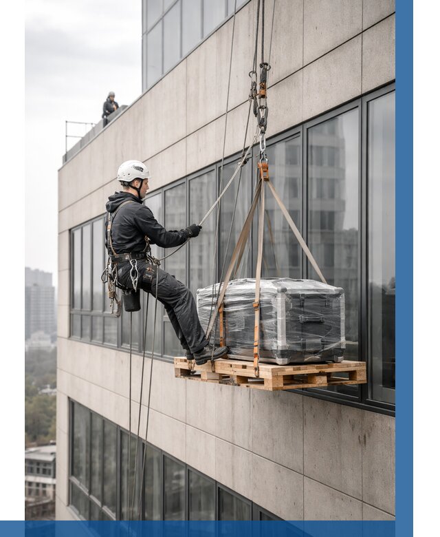 Спуск груза по фасаду в Дивногорске от 3539 р. | ВЫСОТНИК-Двн