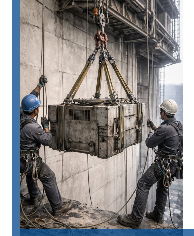 Такелажные работы на высоте, подъем и монтаж грузов в Дивногорске