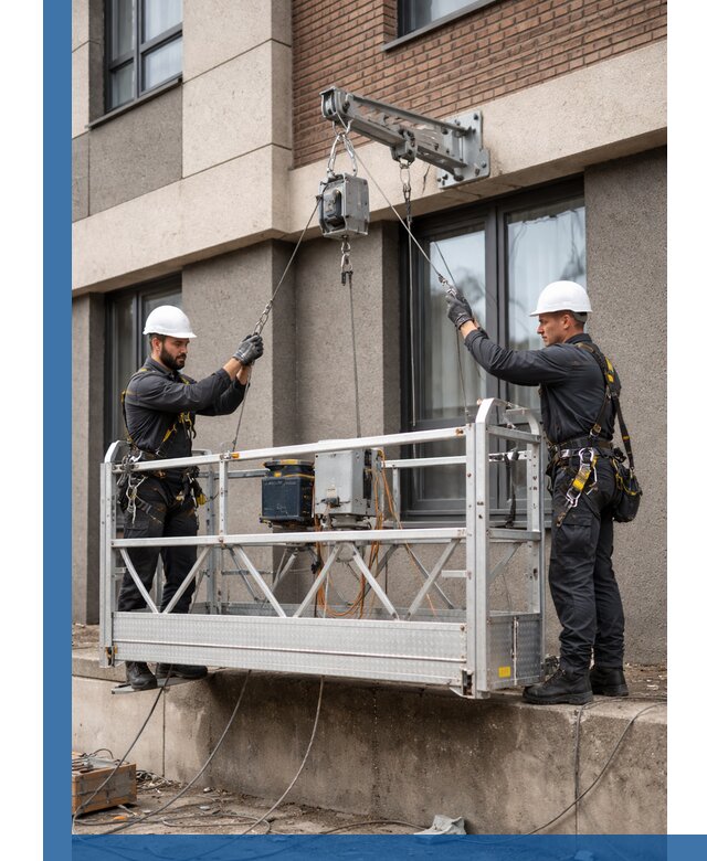 Монтаж и подъем фасадной люльки в Дивногорске с гарантией безопасности