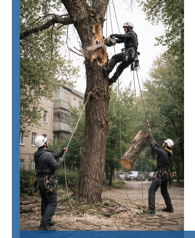 Срочное удаление аварийных деревьев в Дивногорске с гарантией безопасности