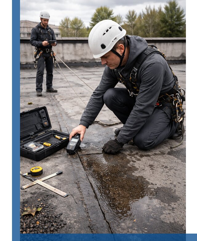 Обследование кровли на протечки и выявление дефектов в Дивногорске