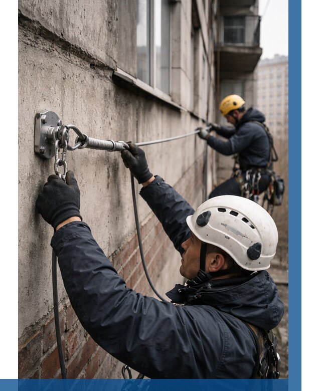 Монтаж анкерных линий в Дивногорске от 3033 р. | ВЫСОТНИК-Двн