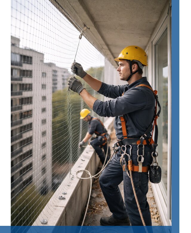 Монтаж сетки от птиц в Дивногорске от 4550 р. | ВЫСОТНИК-Двн