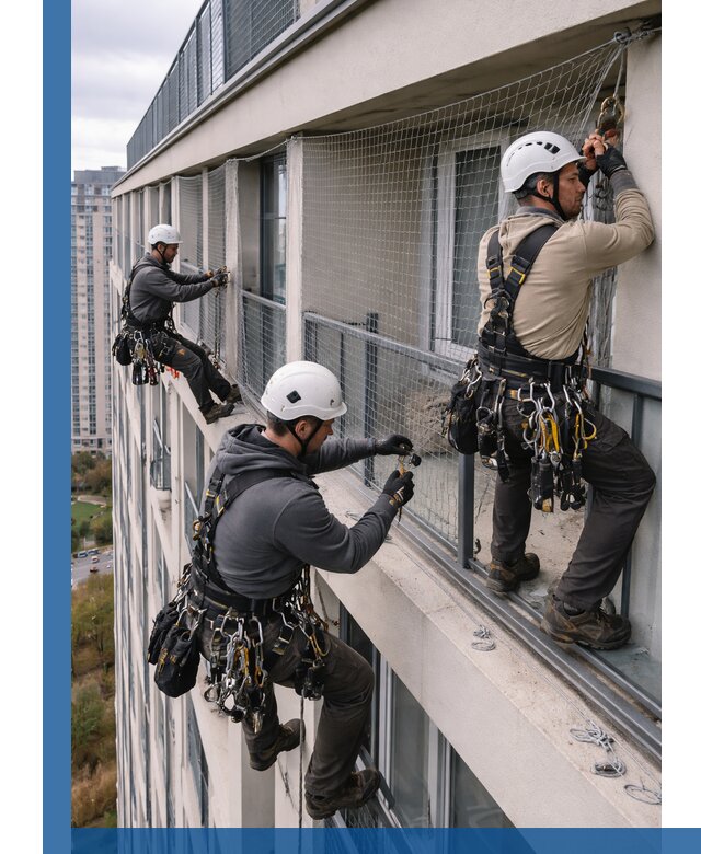 Профессиональный монтаж защитной сетки от птиц в Дивногорске